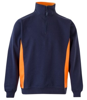 Sudadera de trabajo bicolor con media cremallera 105704. Velilla13