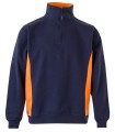 Sudadera de trabajo bicolor con media cremallera 105704. Velilla13