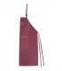 Delantal con peto PIMENTON unisex. Con 2 bolsillos. Velilla granate 2