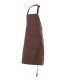 Delantal TREPAT con peto. Bolsillo delantero. Velilla marron