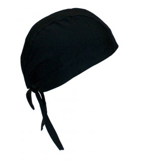 Gorro MACIS de cocinero. Estilo pirata. Velilla negro