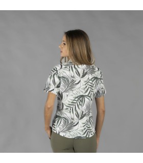 Camisa HAWAIANA color ROYAL espalda