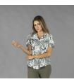 Camisa HAWAIANA color ROYAL frente