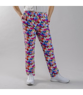 Pantalon Unisex Algodon Agatha 700054 Garys Frente Cuore Multicolor