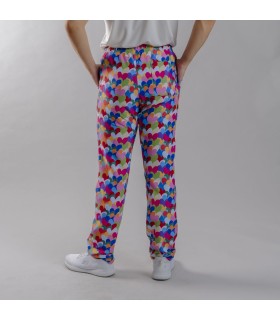 Pantalon Unisex Algodon Agatha 700054 Garys Parte Trasera Cuore Multicoler