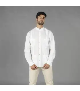 Guayabera Hombre Cuello Mao Borneo 210003 Garys Frenta Blanco