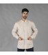 Guayabera Hombre Cuello Mao Borneo 210003 Garys Frente Beige