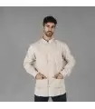 Guayabera Hombre Cuello Mao Borneo 210003 Garys Frente Beige