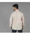 Guayabera Hombre Cuello Mao Borneo 210003 Garys Parte Trasera Beige
