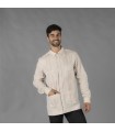 Guayabera Hombre Cuello Mao Borneo 210005 Garys Frente Beige