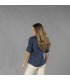 Camisa Mujer Lino/Cotton Cuello Mao Kaula 210006 Garys Parte Trasera Marino