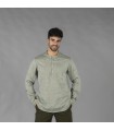 Camisa Hombre Lino Cotton Cuello Mao Tiwi  210007 Garys Frente Verde Musgo