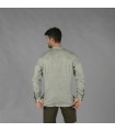 Camisa Hombre Lino Cotton Cuello Mao Tiwi  210007 Garys Parte Trasera Verde Musgo
