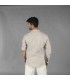 Camisa Hombre Chambray Cuello Mao Nias 210009 Garys Parte Trasera Beige
