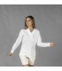 Camisa Mujer Chambray Cuello Mao Lanay 210011 Garys Frente Blanco