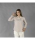 Camisa Mujer Chambray Cuello Mao Lanay 210011 Garys Frente Beige