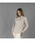 Camisa Mujer Chambray Cuello Mao Lanay 210011 Garys Lateral Beige