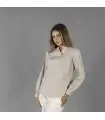 Camisa Mujer Chambray Cuello Mao Lanay 210011 Garys Lateral Beige