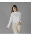 Camisa Mujer Interlock Cuello Camisero Cerdeña 210012 Garys Frente Blanco