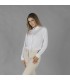 Camisa Mujer Interlock Cuello Camisero Cerdeña 210012 Garys Lateral Blanco