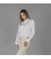 Camisa Mujer Interlock Cuello Camisero Cerdeña 210012 Garys Lateral Blanco