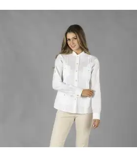 Guayabera Mujer Cuello Mao Isabela 210013 Garys Frente Blanco