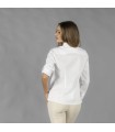Guayabera Mujer Cuello Mao Isabela 210013 Garys Parte Trasera Blanco