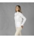 Guayabera Mujer Cuello Mao Isabela 210013 Garys Lateral Blanco