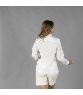Guayabera Mujer Cuello Camisero Sumatra 210014 Garys Parte Trasera Blanco