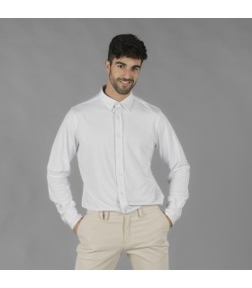 Camisa Hombre Interlock Cuello Camisero Luzon 260001 Garys Frente Blanco