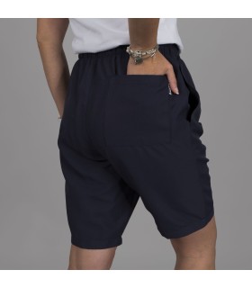 Bermuda Unisex Goma Y Cordón Exterior Microfibra 700017 Garys Parte Trasera Marino