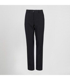 Pantalon Mujer Plana Poliester Bolsillo Frances 700019 Garys Frente Negro