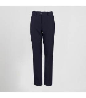 Pantalon Mujer Plana Poliester Bolsillo Frances 700019 Garys Frente Marino