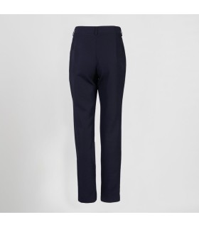 Pantalon Mujer Plana Poliester Bolsillo Frances 700019 Garys Parte Trasera Marino