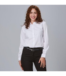Camisa Mujer Mao Elastan Red Line 240002 Garys Frente Blanco