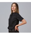 Camisa Mujer Mao Elastan Red Line 240004 Garys Lateral Negro