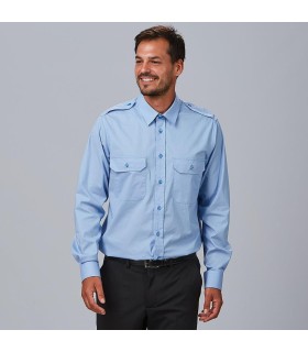 Camisa Unisex Charreteras Elastan Red Line 260008 Garys Frente Celeste