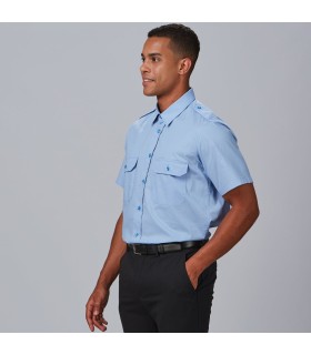 Camisa Unisex Charreteras Elastan Red Line 260017 Garys Lateral Celeste