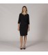 Vestido Drapeado Trivial 550003 Garys Frente Negro