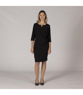 Vestido Drapeado Trivial 550003 Garys Frente Negro