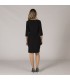 Vestido Drapeado Trivial 550003 Garys Parte Trasera Negro
