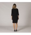 Vestido Drapeado Trivial 550003 Garys Parte Trasera Negro
