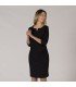 Vestido Drapeado Trivial 550003 Garys Lateral Marino