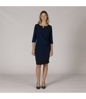 Vestido Drapeado Trivial 550003 Garys Frente Marino
