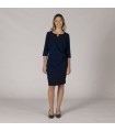 Vestido Drapeado Trivial 550003 Garys Frente Marino