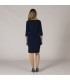 Vestido Drapeado Trivial 550003 Garys Parte Trasera Marino