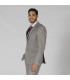 Americana Hombre 2 Boton Slim Fit Cheviot 800008 Garys Lateral Gris