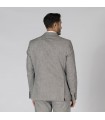 Americana Hombre 2 Boton Slim Fit Cheviot 800008 Garys Parte Trasera Gris