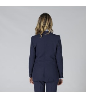 Americana Mujer 2 Botones Welfare 800027 Garys Parte Trasera Marino