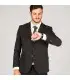 Americana Hombre 2 Botones Slim Fit Tecno 813100 Garys Frente Negro